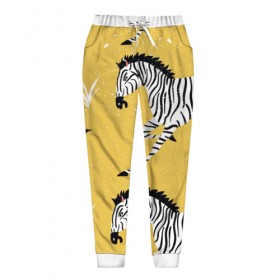 Женские брюки 3D с принтом Зебра АРТ в Курске, полиэстер 100% | прямой крой, два кармана без застежек по бокам, с мягкой трикотажной резинкой на поясе и по низу штанин. В поясе для дополнительного комфорта — широкие завязки | animals | zebra | животные | зебра