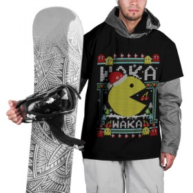 Накидка на куртку 3D с принтом Pac-man sweater в Курске, 100% полиэстер |  | Тематика изображения на принте: cherry | christmas | holyday | new | pac man | pacman | snow | snowflakes | sweater | three | xmas | year | вишня | год | елка | клубника | новый | пакман | праздник | рождество | свитер
