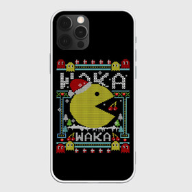 Чехол для iPhone 12 Pro Max с принтом Pac-man sweater в Курске, Силикон |  | cherry | christmas | holyday | new | pac man | pacman | snow | snowflakes | sweater | three | xmas | year | вишня | год | елка | клубника | новый | пакман | праздник | рождество | свитер