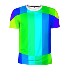 Мужская футболка 3D спортивная с принтом MAKE LOVE, NOT WAR в Курске, 100% полиэстер с улучшенными характеристиками | приталенный силуэт, круглая горловина, широкие плечи, сужается к линии бедра | абстракция | градиент | многоцветный