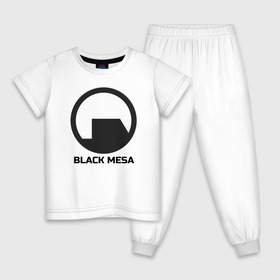 Детская пижама хлопок с принтом Black Mesa в Курске, 100% хлопок |  брюки и футболка прямого кроя, без карманов, на брюках мягкая резинка на поясе и по низу штанин
 | Тематика изображения на принте: alyx | black mesa | half life | half life 2 | халф лайф