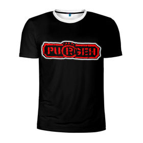 Мужская футболка 3D спортивная с принтом Purgen в Курске, 100% полиэстер с улучшенными характеристиками | приталенный силуэт, круглая горловина, широкие плечи, сужается к линии бедра | Тематика изображения на принте: moscow punks | punks | punks not dead | purgen | московские панки | панки | пурген