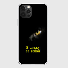 Чехол для iPhone 12 Pro Max с принтом Следящий кошачий глаз в Курске, Силикон |  | кот в темноте | кошачий глаз