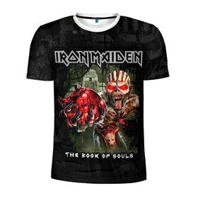 Мужская футболка 3D спортивная с принтом Iron Maiden в Курске, 100% полиэстер с улучшенными характеристиками | приталенный силуэт, круглая горловина, широкие плечи, сужается к линии бедра | heavy metal | iron maiden | metal | айрон мейден | группы | метал | музыка | рок | хеви метал