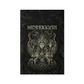 Обложка для паспорта матовая кожа с принтом Meshuggah в Курске, натуральная матовая кожа | размер 19,3 х 13,7 см; прозрачные пластиковые крепления | Тематика изображения на принте: djent | jens kidman | meshuggah | metal | грув метал | группы | метал | мешуга | музыка | рок