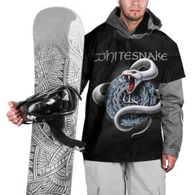 Накидка на куртку 3D с принтом Whitesnake в Курске, 100% полиэстер |  | whitesnake | группы | метал | рок | хард рок | хеви метал
