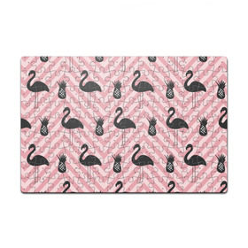 Пазл магнитный 126 элементов с принтом Черный фламинго в Курске, полимерный материал с магнитным слоем | 126 деталей, размер изделия —  180*270 мм | animal | bird | flamingo | pink | pnik flamingo | животные | птицы | розовый | розовый фламинго | фламинго