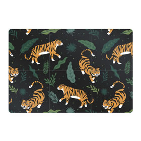 Магнитный плакат 3Х2 с принтом Тропический тигр в Курске, Полимерный материал с магнитным слоем | 6 деталей размером 9*9 см | tiger | гепард | дикие кошки | животные | кот | кошки | пантера | тигр | тигры