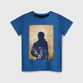 Детская футболка хлопок с принтом BG в Курске, 100% хлопок | круглый вырез горловины, полуприлегающий силуэт, длина до линии бедер | Тематика изображения на принте: аквариум | бг | рок | русский рок