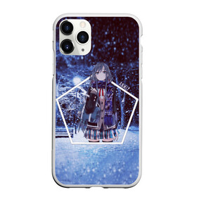 Чехол для iPhone 11 Pro Max матовый с принтом Snow Bunny Girl в Курске, Силикон |  | no yume wo minai | seishun buta yarou | wa bunny girl senpai | аниме | глупый | девочки зайки | девушка | зима | манга | мечту | не понимает | ночь | парк | свет | свин | снег | этот