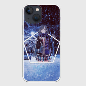 Чехол для iPhone 13 mini с принтом Snow Bunny Girl в Курске,  |  | no yume wo minai | seishun buta yarou | wa bunny girl senpai | аниме | глупый | девочки зайки | девушка | зима | манга | мечту | не понимает | ночь | парк | свет | свин | снег | этот