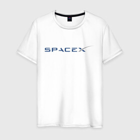 Мужская футболка хлопок с принтом SPACEX - ИЛОН МАСК. в Курске, 100% хлопок | прямой крой, круглый вырез горловины, длина до линии бедер, слегка спущенное плечо. | elon musk | spacex | американский предприниматель | изобретатель | илон маск | инвестор | инженер