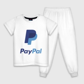 Детская пижама хлопок с принтом PAYPAL - ИЛОН МАСК. в Курске, 100% хлопок |  брюки и футболка прямого кроя, без карманов, на брюках мягкая резинка на поясе и по низу штанин
 | 