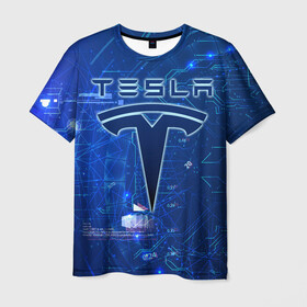 Мужская футболка 3D с принтом Tesla в Курске, 100% полиэфир | прямой крой, круглый вырез горловины, длина до линии бедер | cybertruck | elon reeve musk | model 3 | pickup | tech | technology | tesla | грузовик | илон маск | кибер | моторс | пикап | тесла