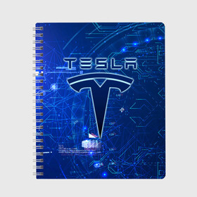 Тетрадь с принтом Tesla в Курске, 100% бумага | 48 листов, плотность листов — 60 г/м2, плотность картонной обложки — 250 г/м2. Листы скреплены сбоку удобной пружинной спиралью. Уголки страниц и обложки скругленные. Цвет линий — светло-серый
 | cybertruck | elon reeve musk | model 3 | pickup | tech | technology | tesla | грузовик | илон маск | кибер | моторс | пикап | тесла