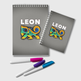 Блокнот с принтом Leon (Brawl Stars) в Курске, 100% бумага | 48 листов, плотность листов — 60 г/м2, плотность картонной обложки — 250 г/м2. Листы скреплены удобной пружинной спиралью. Цвет линий — светло-серый
 | Тематика изображения на принте: brawl stars | crow | game | leon | бравл | бравл стар | бравл старс | ворон | ворона | детская | детям | игра | компьютерная игра | кров | леон | персонаж | развлечение