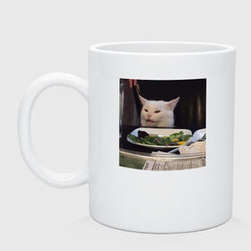 Кружка с принтом мемная картинка с котом в Курске, керамика | объем — 330 мл, диаметр — 80 мм. Принт наносится на бока кружки, можно сделать два разных изображения | Тематика изображения на принте: кот | котэ | кошка | мем | прикол | фотография