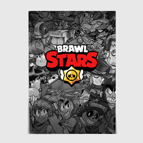 Постер с принтом BRAWL STARS в Курске, 100% бумага
 | бумага, плотность 150 мг. Матовая, но за счет высокого коэффициента гладкости имеет небольшой блеск и дает на свету блики, но в отличии от глянцевой бумаги не покрыта лаком | brawl stars | brawl stars все персонажи | bull | colt | crow | leon | leon shark | shark | stars | акула | берли | ворон | динамайк | кольт | леон | леон акула | нита | спайк | шелли | эль примо