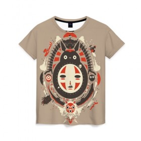 Женская футболка 3D с принтом My Neighbor Totoro в Курске, 100% полиэфир ( синтетическое хлопкоподобное полотно) | прямой крой, круглый вырез горловины, длина до линии бедер | anime | hayao miyazaki | japanese | meme | miyazaki | piano | studio ghibli | tokyo | totoro | гибли | котобус | мой | сосед | сусуватари | тонари | тоторо | хаяо миядзаки