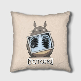 Подушка 3D с принтом My Neighbor Totoro рентген в Курске, наволочка – 100% полиэстер, наполнитель – холлофайбер (легкий наполнитель, не вызывает аллергию). | состоит из подушки и наволочки. Наволочка на молнии, легко снимается для стирки | anime | hayao miyazaki | japanese | meme | miyazaki | piano | studio ghibli | tokyo | totoro | гибли | котобус | мой | сосед | сусуватари | тонари | тоторо | хаяо миядзаки