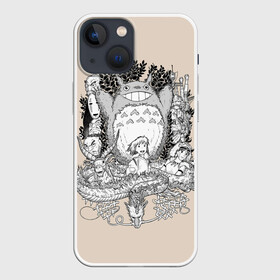 Чехол для iPhone 13 mini с принтом Тоторо в Курске,  |  | anime | hayao miyazaki | japanese | meme | miyazaki | piano | studio ghibli | tokyo | totoro | гибли | котобус | мой | сосед | сусуватари | тонари | тоторо | хаяо миядзаки