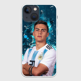 Чехол для iPhone 13 mini с принтом Дибала Аргентина в Курске,  |  | champions | dybala | football | juventus | paulo | paulo dybal | soccer | uefa | world cup | аргентина | дибала | лига чемпионов | пауло | пауло дибала | сборная аргентины | футбол | юве | ювентус