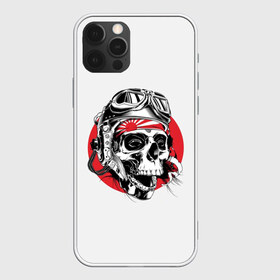 Чехол для iPhone 12 Pro Max с принтом Череп в Курске, Силикон |  | skull | камикадзе | кости | очки | череп