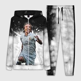 Женский костюм 3D с принтом Модрич в Курске,  |  | champions | football | luka modrich | madrid | modrich | real | real madrid | soccer | spain | uefa | ла лига | лука | лука модрич | мадрид | модрич | реал | реал мадрид | футбол | хорватия