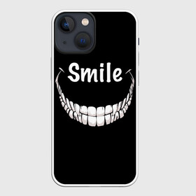 Чехол для iPhone 13 mini с принтом Smile в Курске,  |  | Тематика изображения на принте: smile | words | зубы | надпись | улыбка