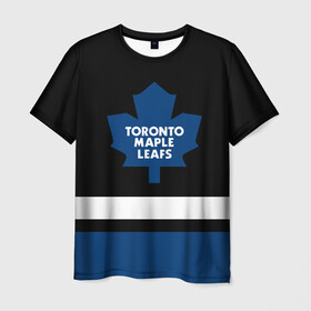 Мужская футболка 3D с принтом Торонто Мейпл Лифс в Курске, 100% полиэфир | прямой крой, круглый вырез горловины, длина до линии бедер | Тематика изображения на принте: hockey | maple leafs | nhl | toronto | toronto maple leafs | usa | мейпл лифс | нхл | спорт | сша | торонто | торонто мейпл лифс | хоккей | шайба