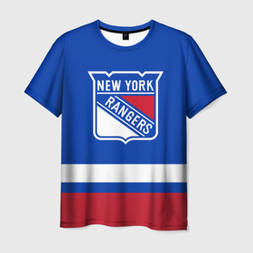Мужская футболка 3D с принтом Нью-Йорк Рейнджерс НХЛ в Курске, 100% полиэфир | прямой крой, круглый вырез горловины, длина до линии бедер | hockey | new york | new york rangers | nhl | rangers | usa | нхл | нью йорк | нью йорк рейнджерс | рейнджерс | спорт | сша | хоккей | шайба