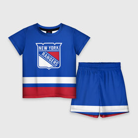 Детский костюм с шортами 3D с принтом Нью Йорк Рейнджерс НХЛ в Курске,  |  | hockey | new york | new york rangers | nhl | rangers | usa | нхл | нью йорк | нью йорк рейнджерс | рейнджерс | спорт | сша | хоккей | шайба