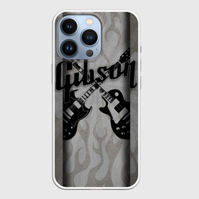 Чехол для iPhone 13 Pro с принтом Gibson в Курске,  |  | Тематика изображения на принте: custom guitar | gibson | gibson usa | grover | guitar | hard rock | les paul | lespol | metal | punk | rock | sg | sg300 | sg400 | гибсон | гитара | гитары | лес пол | леспаул | леспол | панк | рок | хард рок | хардрок