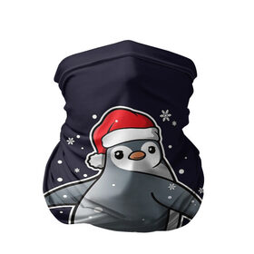 Бандана-труба 3D с принтом Santa penguin в Курске, 100% полиэстер, ткань с особыми свойствами — Activecool | плотность 150‒180 г/м2; хорошо тянется, но сохраняет форму | christmas | claus | jingle | merry | santa | елка | игрушки | клаус | клюв | колокольчик | новый год | олени | пингвин | подарок | праздник | рождество | санта | снег | снежинки | шапка