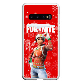 Чехол для Samsung Galaxy S10 с принтом FORTNITE НОВОГОДНИЙ в Курске, Силикон | Область печати: задняя сторона чехла, без боковых панелей | Тематика изображения на принте: 2020 | christmas | fortnite | snow | winter | winter is coming | зима близко | игра | новогодний | новый год | новый год 2020 | персонаж | снег | снежинки | фортнайт | фортнайт новогодний