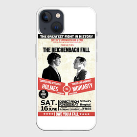 Чехол для iPhone 13 с принтом The reichenbach fall в Курске,  |  | 221b | bbc | benedict cumberbatch | john watson | mark gatiss | martin freeman | sherlock holmes | steven moffat | бейкер | джон ватсон | мориарти | стрит | шерлок