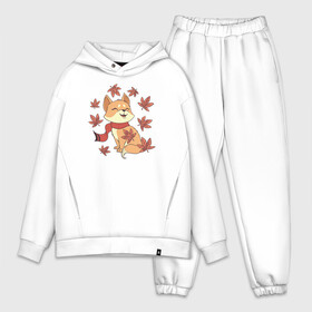 Мужской костюм хлопок OVERSIZE с принтом Милая Лисичка в Курске,  |  | autumn | cat | fall | fox | foxy | кот | кошка | лис | лиса | лисица | лисичка | лисы | осень