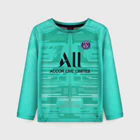 Детский лонгслив 3D с принтом Navas GK away 19-20 в Курске, 100% полиэстер | длинные рукава, круглый вырез горловины, полуприлегающий силуэт
 | champions | france | jordan | league | navas | paris | psg | лига чемпионов | навас | париж | псж