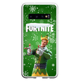 Чехол для Samsung Galaxy S10 с принтом FORTNITE НОВОГОДНИЙ в Курске, Силикон | Область печати: задняя сторона чехла, без боковых панелей | Тематика изображения на принте: 2020 | christmas | fortnite | snow | winter | winter is coming | зима близко | игра | новогодний | новый год | новый год 2020 | персонаж | снег | снежинки | фортнайт | фортнайт новогодний