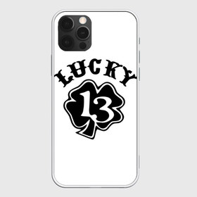 Чехол для iPhone 12 Pro Max с принтом Lucky в Курске, Силикон |  | 13 | lucky | клевер | надпись | цифры | число