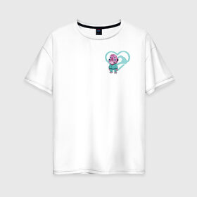 Женская футболка хлопок Oversize с принтом GLOOTIE в Курске, 100% хлопок | свободный крой, круглый ворот, спущенный рукав, длина до линии бедер
 | 4сезон | rick and morty | мультсериал | рик и морти