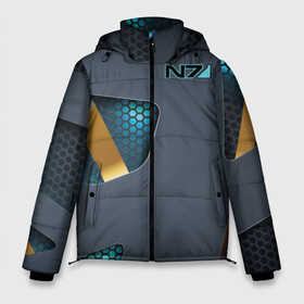 Мужская зимняя куртка 3D с принтом Mass Effect N7 в Курске, верх — 100% полиэстер; подкладка — 100% полиэстер; утеплитель — 100% полиэстер | длина ниже бедра, свободный силуэт Оверсайз. Есть воротник-стойка, отстегивающийся капюшон и ветрозащитная планка. 

Боковые карманы с листочкой на кнопках и внутренний карман на молнии. | andromeda | bioware | n7 | shepard | shooter | геты | жнецы | инженер | масс эффект | разведчик | солдат | страж | цербер | штурмовик | шутер
