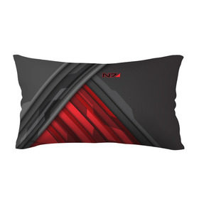 Подушка 3D антистресс с принтом Mass Effect N7 в Курске, наволочка — 100% полиэстер, наполнитель — вспененный полистирол | состоит из подушки и наволочки на молнии | 