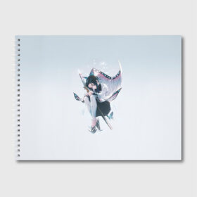 Альбом для рисования с принтом Shinobu Kochou в Курске, 100% бумага
 | матовая бумага, плотность 200 мг. | blade of demon | demon slayer | kimetsu no yaiba | kochou | shinobu | клинок | кочо | рассекающий демонов | шинобу