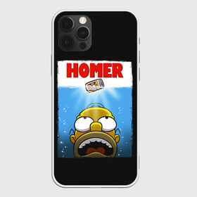 Чехол для iPhone 12 Pro с принтом Homer в Курске, силикон | область печати: задняя сторона чехла, без боковых панелей | Тематика изображения на принте: bart | beer | family | homer | jaws | lisa | maggie | marge | shark | simpson | simpsons | thesimpsons | акула | барт | гомер | лиза | мардж | мегги | семья | симпсоны | челюсти