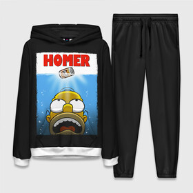 Женский костюм 3D (с толстовкой) с принтом Homer в Курске,  |  | bart | beer | family | homer | jaws | lisa | maggie | marge | shark | simpson | simpsons | thesimpsons | акула | барт | гомер | лиза | мардж | мегги | семья | симпсоны | челюсти