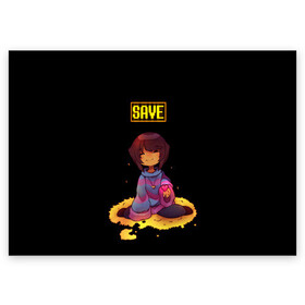 Поздравительная открытка с принтом UNDERTALE FRISK в Курске, 100% бумага | плотность бумаги 280 г/м2, матовая, на обратной стороне линовка и место для марки
 | Тематика изображения на принте: chara | frisk | sans | undertale | андертале | андертейл | игра | подземная история | подземная сказка | санс | ундертале | фриск | чара