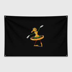 Флаг-баннер с принтом Cuphead в Курске, 100% полиэстер | размер 67 х 109 см, плотность ткани — 95 г/м2; по краям флага есть четыре люверса для крепления | cuphead | босс | рулетка