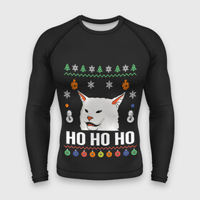 Мужской рашгард 3D с принтом Woman Yelling at Cat в Курске,  |  | Тематика изображения на принте: cat | cats | christmas | mem | meme | memes | new year | xmas | вязаный | женщина | кот | кричит | мем | мемы | на кота | новый год | рождество | свитер