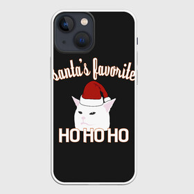 Чехол для iPhone 13 mini с принтом Woman Yelling at Cat в Курске,  |  | cat | cats | christmas | mem | meme | memes | new year | santa | xmas | женщина | кот | кричит | мем | мемы | на кота | новый год | рождество | санта